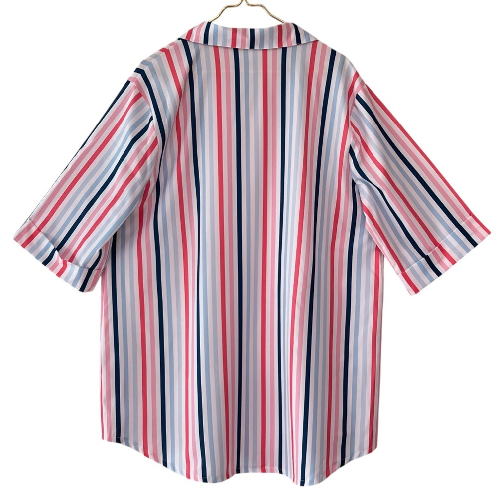 Crown & Ivy Multicolor Stripe Sleep Shirt Nightgown Size XL - Picture 4 of 9